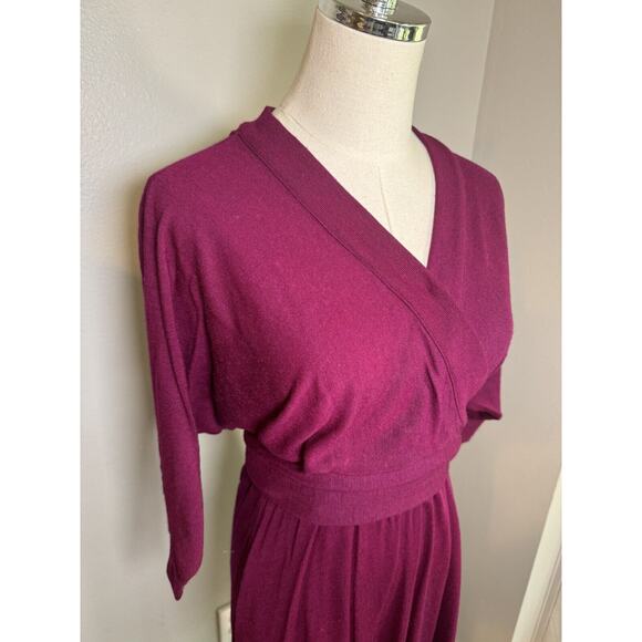 Vintage 1970s Dress CHH Carol Horns Habitat Cotton Dress Small Deep Purple Retro - Picture 3 of 12